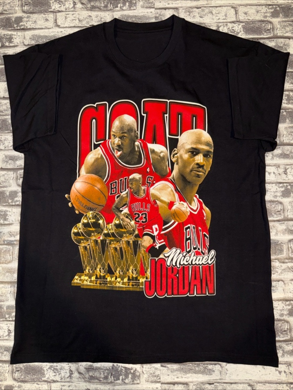 Michael Jordan G.O.A.T Pic Chicago Bulls T-shirt - XL Men’s No Tag See Pictures